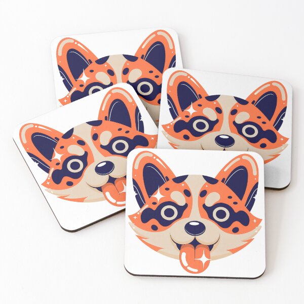 Item preview, Cute Corgi Y2K Head Sticker designed and sold by Bionson Art.
