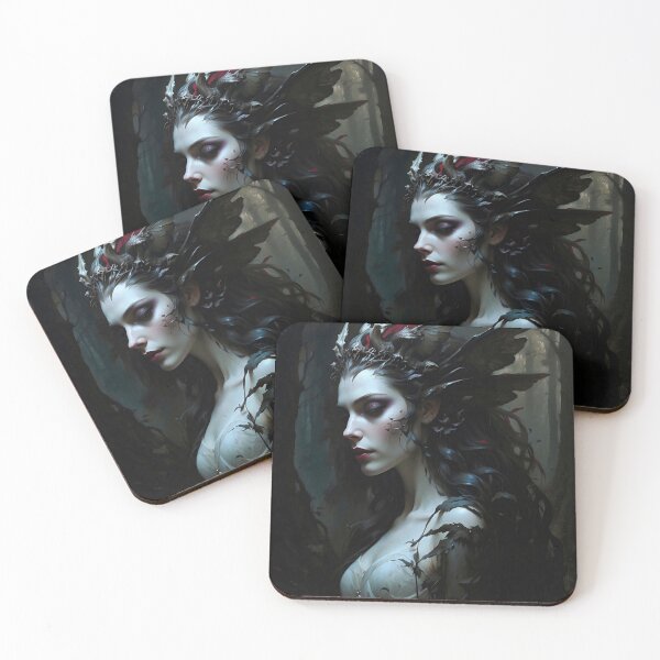 Item preview, Dark Forest Fairy in Bone Crown Portrait designed and sold by DarkHolyQueen.