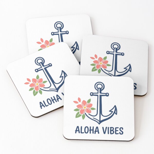 Item preview, Aloha Vibes Anchor Floral Marine Minimalist Tropical designed and sold by Fertous.