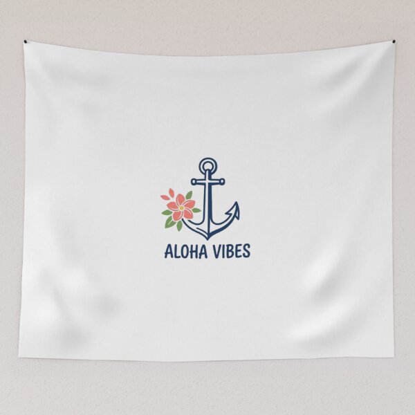 Item preview, Aloha Vibes Anchor Floral Marine Minimalist Tropical designed and sold by Fertous.