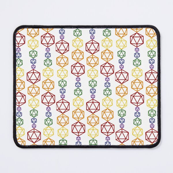 Item preview, Rainbow Zig Zag d20 Hex Pattern on White designed and sold by TackyTime.
