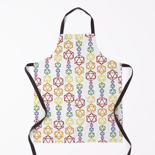 Item preview, Rainbow Zig Zag d20 Hex Pattern on White designed and sold by TackyTime.