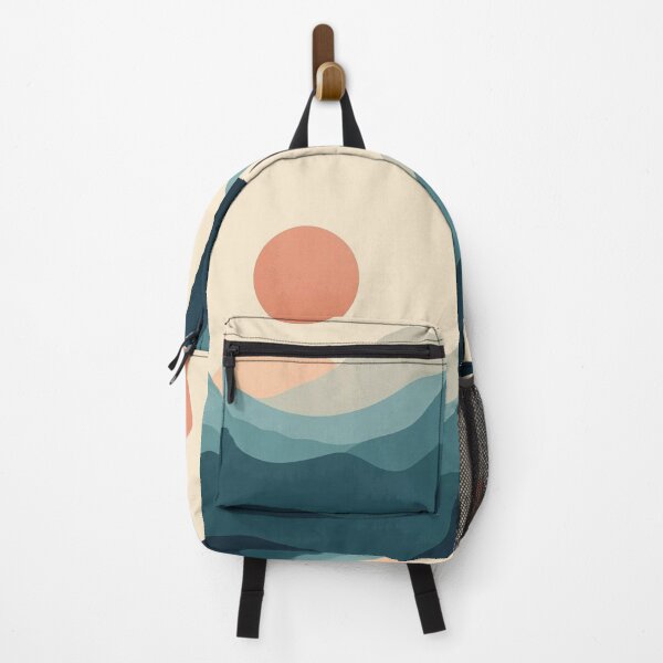 Item preview, Minimal Mountain Sunset Abstract Landscape Art designed and sold by TinyWarmThing.