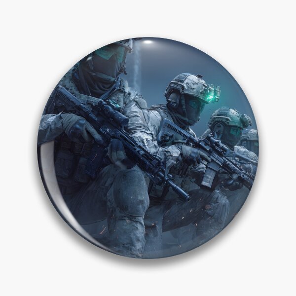 Item preview, Night Ops Special Forces Squad with Glowing Green NVGs in Rubble Art designed and sold by MouradStudio.