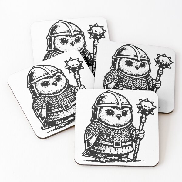 Item preview, Cute Owl Knight Medieval Fantasy designed and sold by TaborDesign.