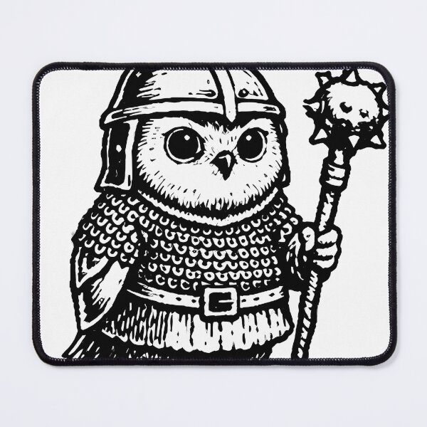 Item preview, Cute Owl Knight Medieval Fantasy designed and sold by TaborDesign.