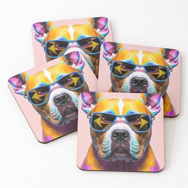 Item preview, Colorful Bulldog – Pop Art Dog with Glasses designed and sold by Izabela Włodarczyk.