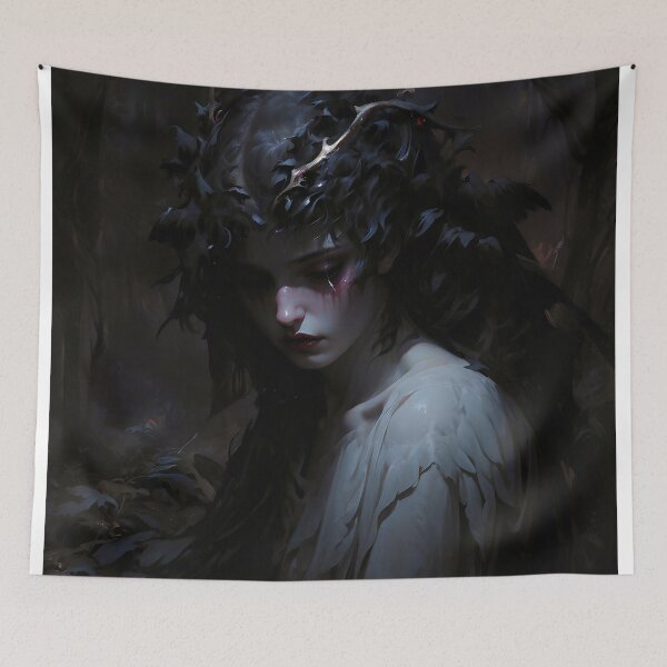 Item preview, Moody Dark Forest Fairy with Thorn Crown designed and sold by DarkHolyQueen.