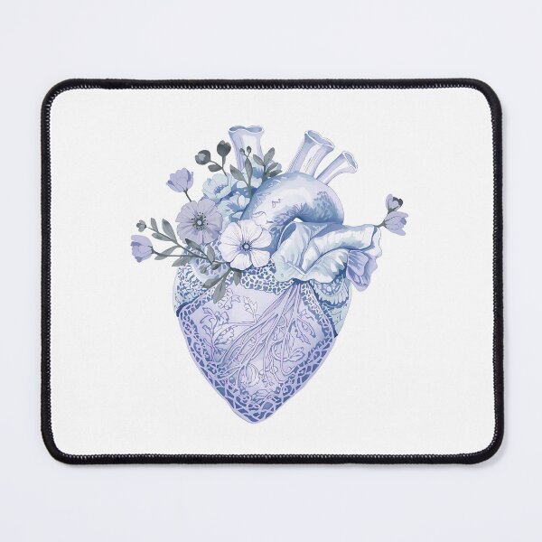 Item preview, Blue flowers and heart designed and sold by uunaa.