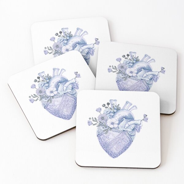 Item preview, Blue flowers and heart designed and sold by uunaa.