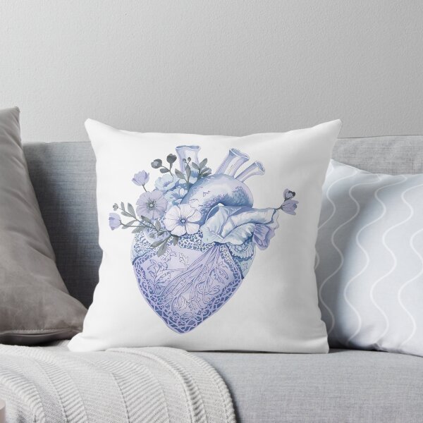 Item preview, Blue flowers and heart designed and sold by uunaa.