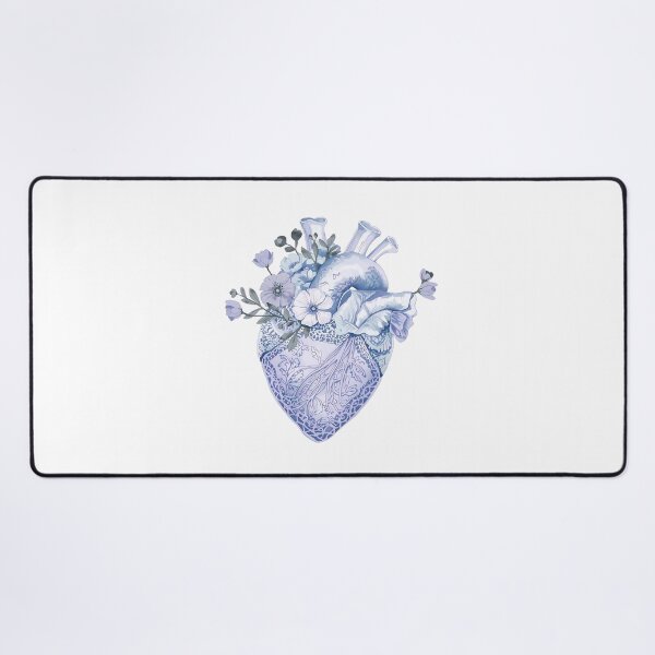 Item preview, Blue flowers and heart designed and sold by uunaa.