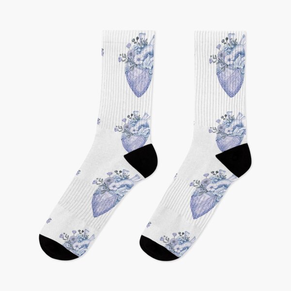 Item preview, Blue flowers and heart designed and sold by uunaa.