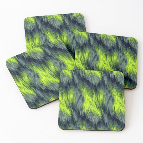 Item preview, Neon Green and Black Faux Fur Texture Pattern designed and sold by Piotrek0001.