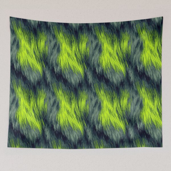 Item preview, Neon Green and Black Faux Fur Texture Pattern designed and sold by Piotrek0001.