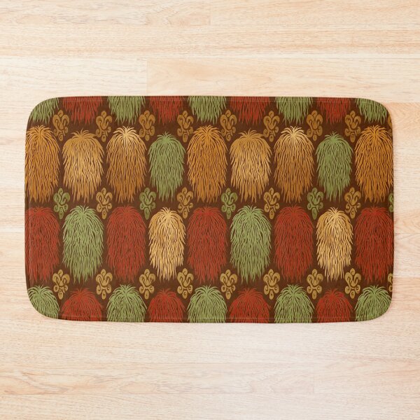 Item preview, Brown and Green Fluffy Fur Tufts Pattern designed and sold by Piotrek0001.