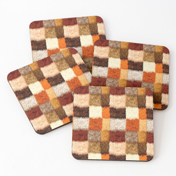Item preview, Brown and Orange Checkerboard Fur Pattern designed and sold by Piotrek0001.