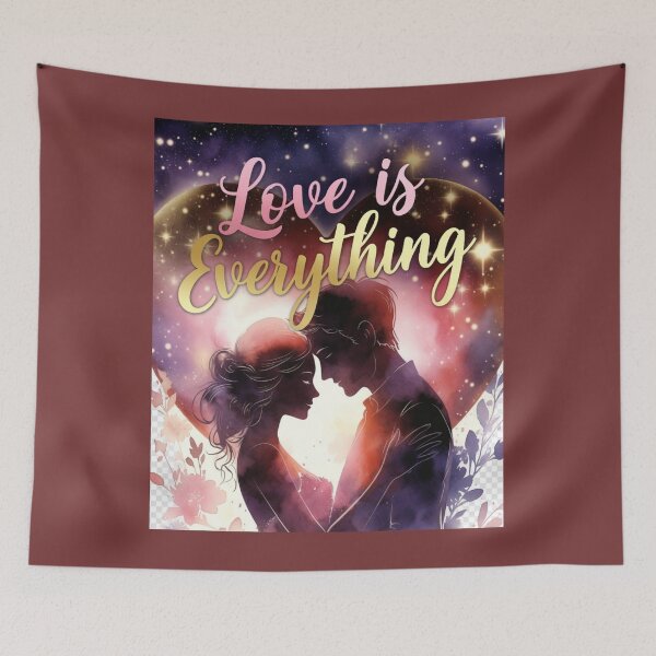 Item preview, Love is Everything Cosmic Silhouette Heart designed and sold by HALYNA070824.