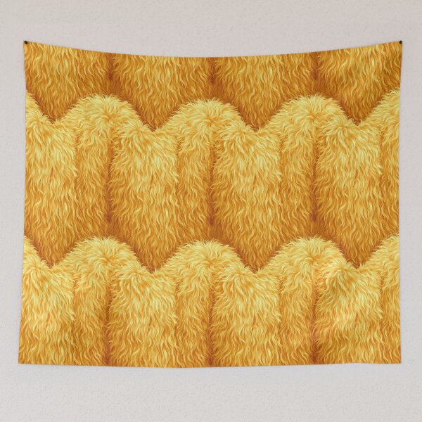 Item preview, Golden Yellow Wavy Faux Fur Texture Pattern designed and sold by Piotrek0001.