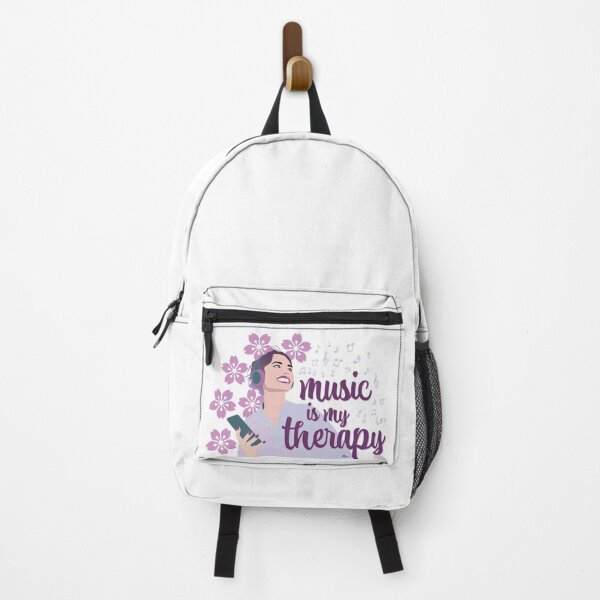 Item preview, Music Is My Therapy – Joyful Girl with Headphones Enjoying Music designed and sold by CovetedCove.