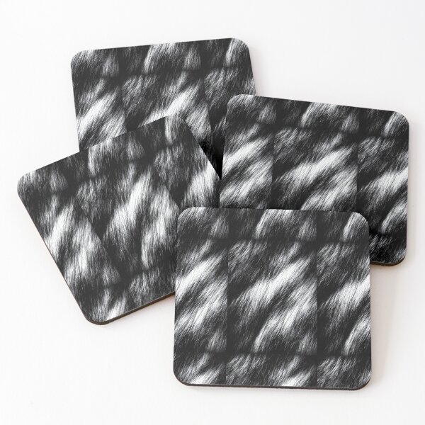 Item preview, Black with White Streaks Faux Fur Texture Pattern designed and sold by Piotrek0001.