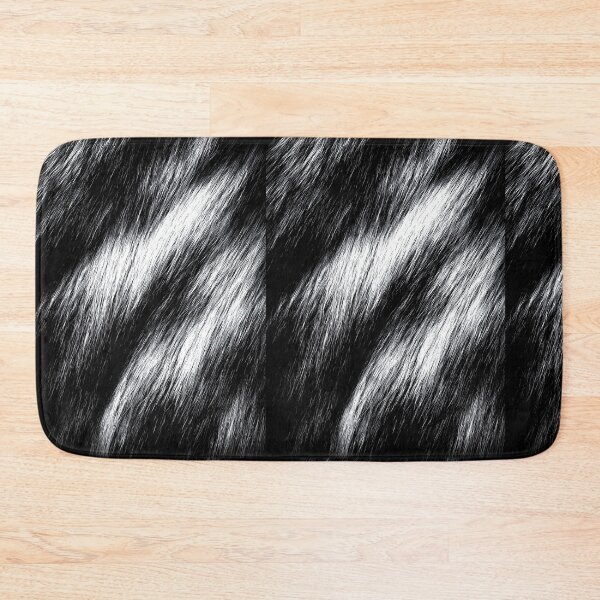 Item preview, Black with White Streaks Faux Fur Texture Pattern designed and sold by Piotrek0001.