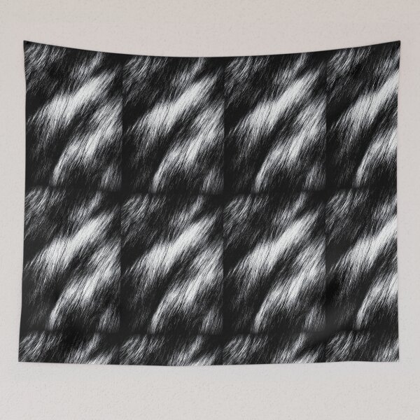 Item preview, Black with White Streaks Faux Fur Texture Pattern designed and sold by Piotrek0001.