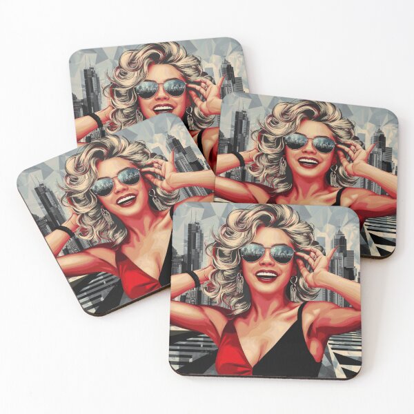Item preview, Urban Glamour – Woman with Glasses in Pop Art Style designed and sold by Izabela Włodarczyk.