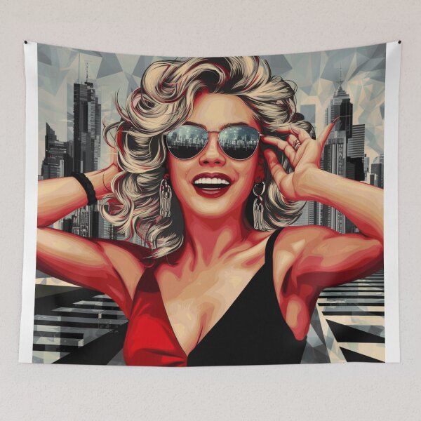 Item preview, Urban Glamour – Woman with Glasses in Pop Art Style designed and sold by Izabela Włodarczyk.