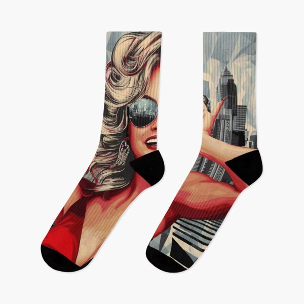 Item preview, Urban Glamour – Woman with Glasses in Pop Art Style designed and sold by Izabela Włodarczyk.