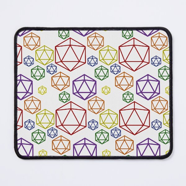 Item preview, Rainbow Abstract d20 Hex Pattern on White designed and sold by TackyTime.