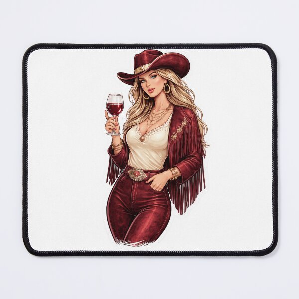 Item preview, Western Cowgirl Wine Sticker designed and sold by lbm68.