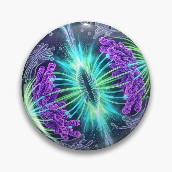 Item preview, Epic Neon Cell Mitosis: Chromatin, Spindle, and Organelle Division Scientific Art designed and sold by MouradStudio.