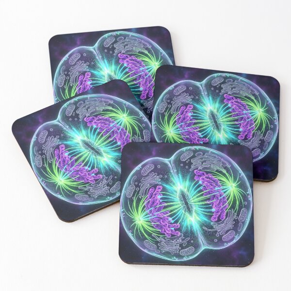 Item preview, Epic Neon Cell Mitosis: Chromatin, Spindle, and Organelle Division Scientific Art designed and sold by MouradStudio.