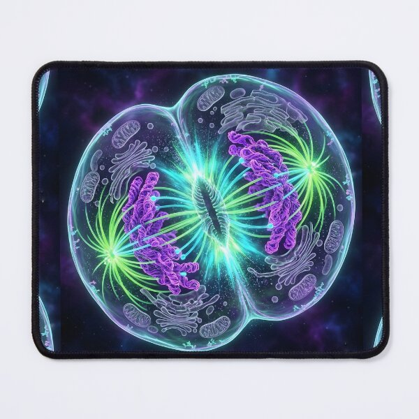 Item preview, Epic Neon Cell Mitosis: Chromatin, Spindle, and Organelle Division Scientific Art designed and sold by MouradStudio.