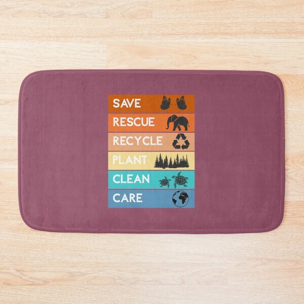 Item preview, Earth Day Message – Save Rescue Recycle Plant Clean Care designed and sold by LuveraxArt.