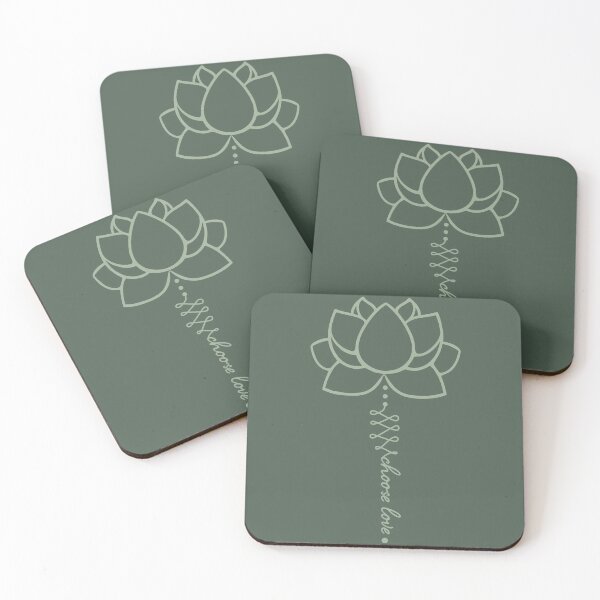 Item preview, Sage Green Lotus Flower Choose Love – Minimalist Zen Line Art designed and sold by YogaMEHappy.