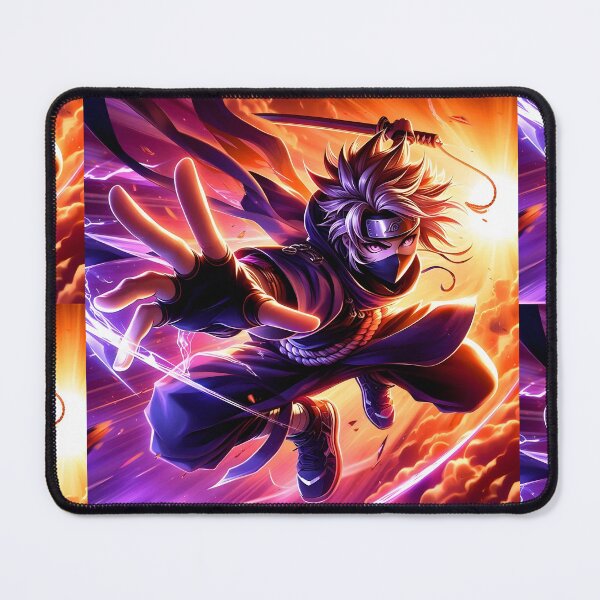 Item preview, Intensity Unbound: Arcane Ninja in Explosive Orange Sky Painting designed and sold by MouradStudio.