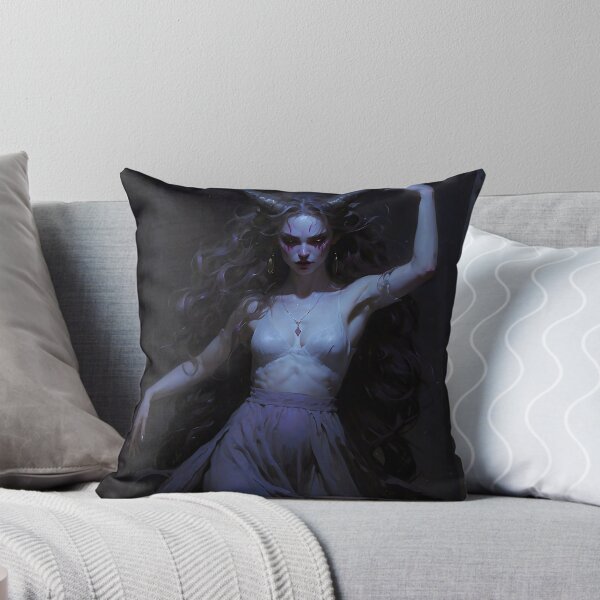 Item preview, Dark Goddess Lilith with Demon Horns Portrait designed and sold by DarkHolyQueen.