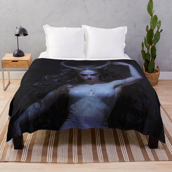 Item preview, Dark Goddess Lilith with Demon Horns Portrait designed and sold by DarkHolyQueen.