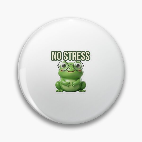 Item preview, No stress Frog Sticker | Cute Frog with Glasses | Funny Aesthetic Animal designed and sold by SainiArt19.