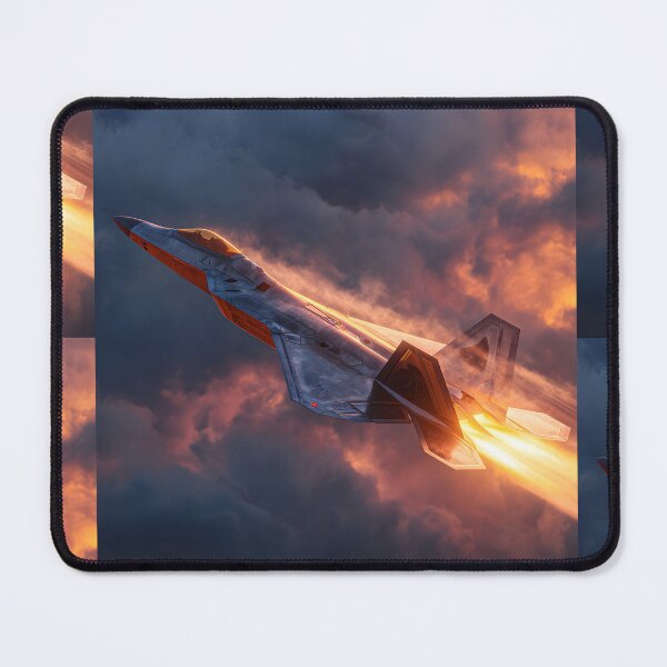 Item preview, Epic Stealth Fighter Jet with Full Afterburner Climbing Through Fiery Storm Art designed and sold by MouradStudio.
