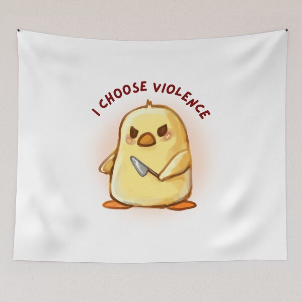 Item preview, Funny Duck Meme – I Choose Violence – Cartoon Chaotic Animal designed and sold by Pindakaasje.