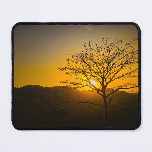 Item preview, Golden Sunset Tree Silhouette Over Hills | clicked by: RAMEN SAHA designed and sold by RawmenX.