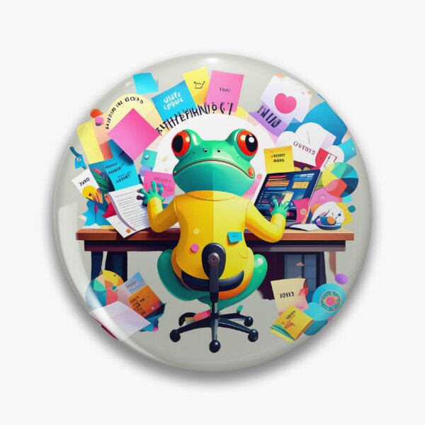 Item preview, Copy of Overthinking Frog Meme Cute Anxiety Sticker v2 designed and sold by JR_Concept.