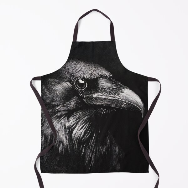 Item preview, Black and white Crow pencil drawing designed and sold by Pencil-Art.