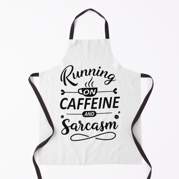 Item preview, Running on Caffeine and Sarcasm Typography Design | Funny Coffee Lover Quote | Sarcastic Humor Gift | Barista Humor Art designed and sold by PnrArtDesign.
