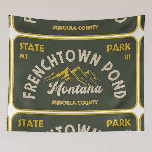 Item preview, Frenchtown Pond State Park, Missoula County, Montana, badge design designed and sold by Wanderful-roads.