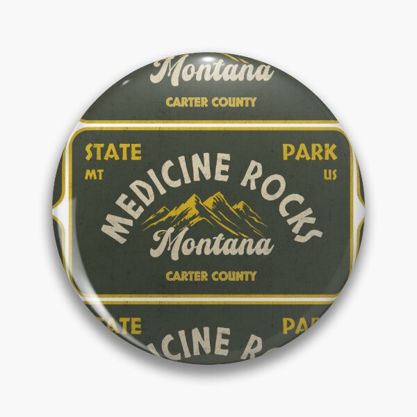 Item preview, Medicine Rocks State Park, Carter County, Montana, badge design designed and sold by Wanderful-roads.