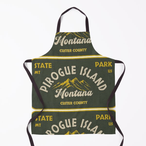Item preview, Pirogue Island State Park, Custer County, Montana, badge design designed and sold by Wanderful-roads.